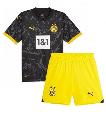Borussia Dortmund Replica Away Stadium Kit for Kids 2023-24 Short Sleeve (+ pants)